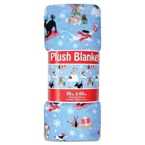 NEW ISCREAM merry dog-mas plush blanket in multi